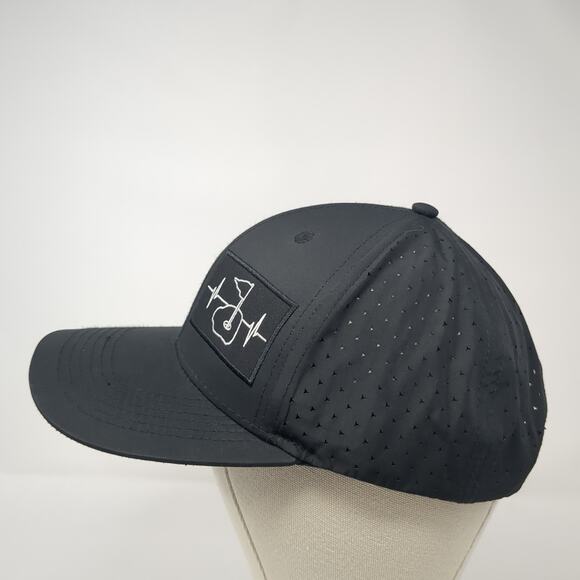The Heartbeat Brand Snapback Hat Black One Size Adjustable Embroidered 6 Panel - Picture 3 of 8